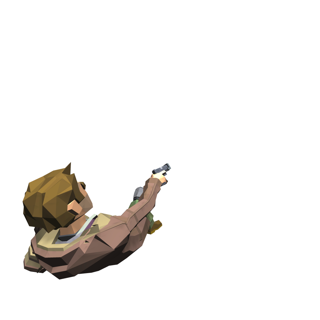 A survivor scrambling clear of the horde